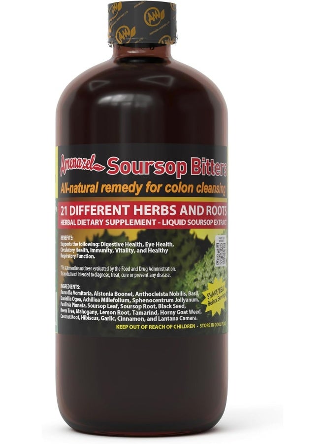 Organic Herbs Amenazel Soursop Bitters, Liquid, 16oz - Image 1